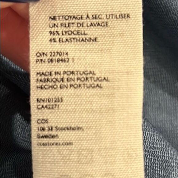 COS midi elastic waist dress in blue size Medium - Picture 10 of 10